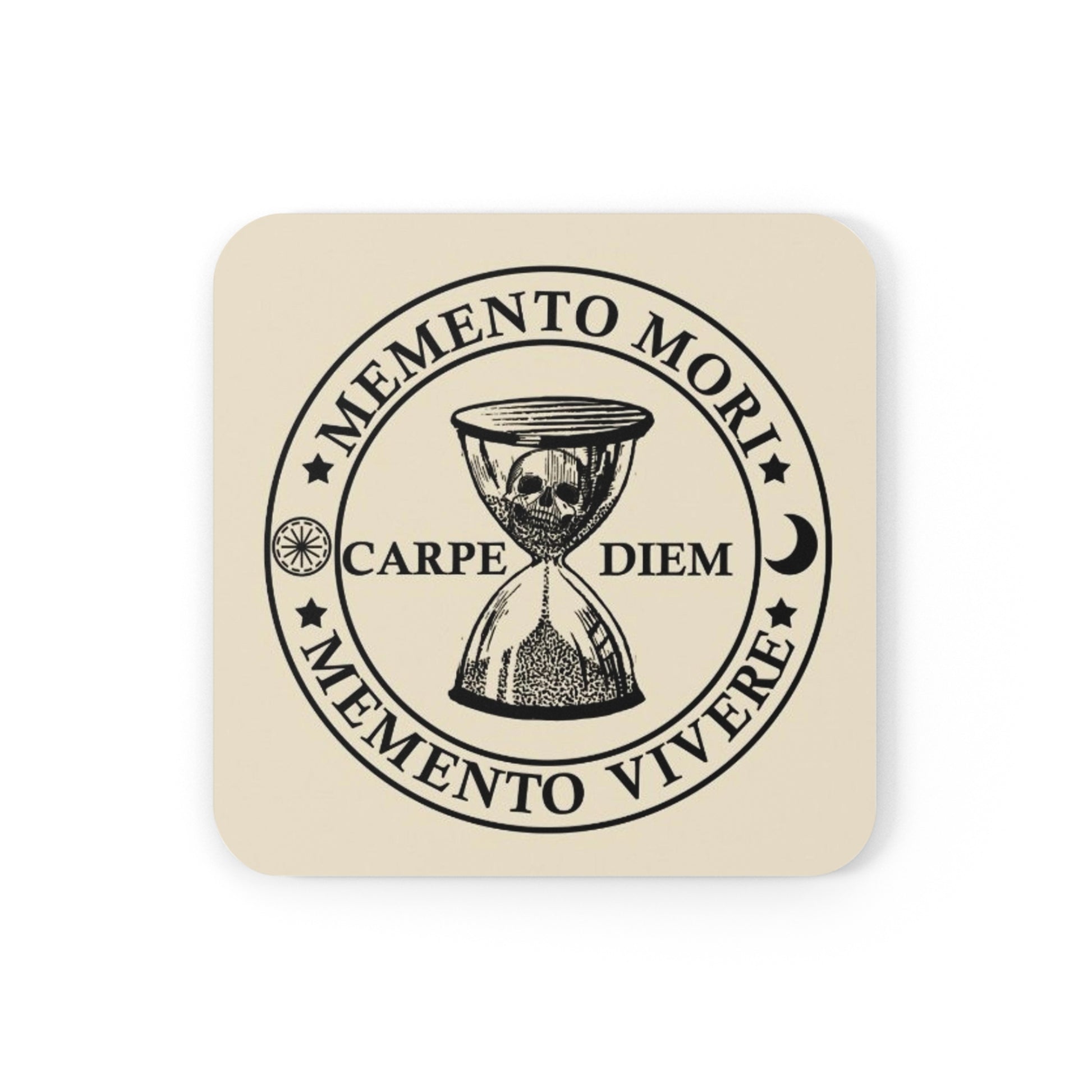 Memento Mori Corkwood Coaster Set - Geek House Creations