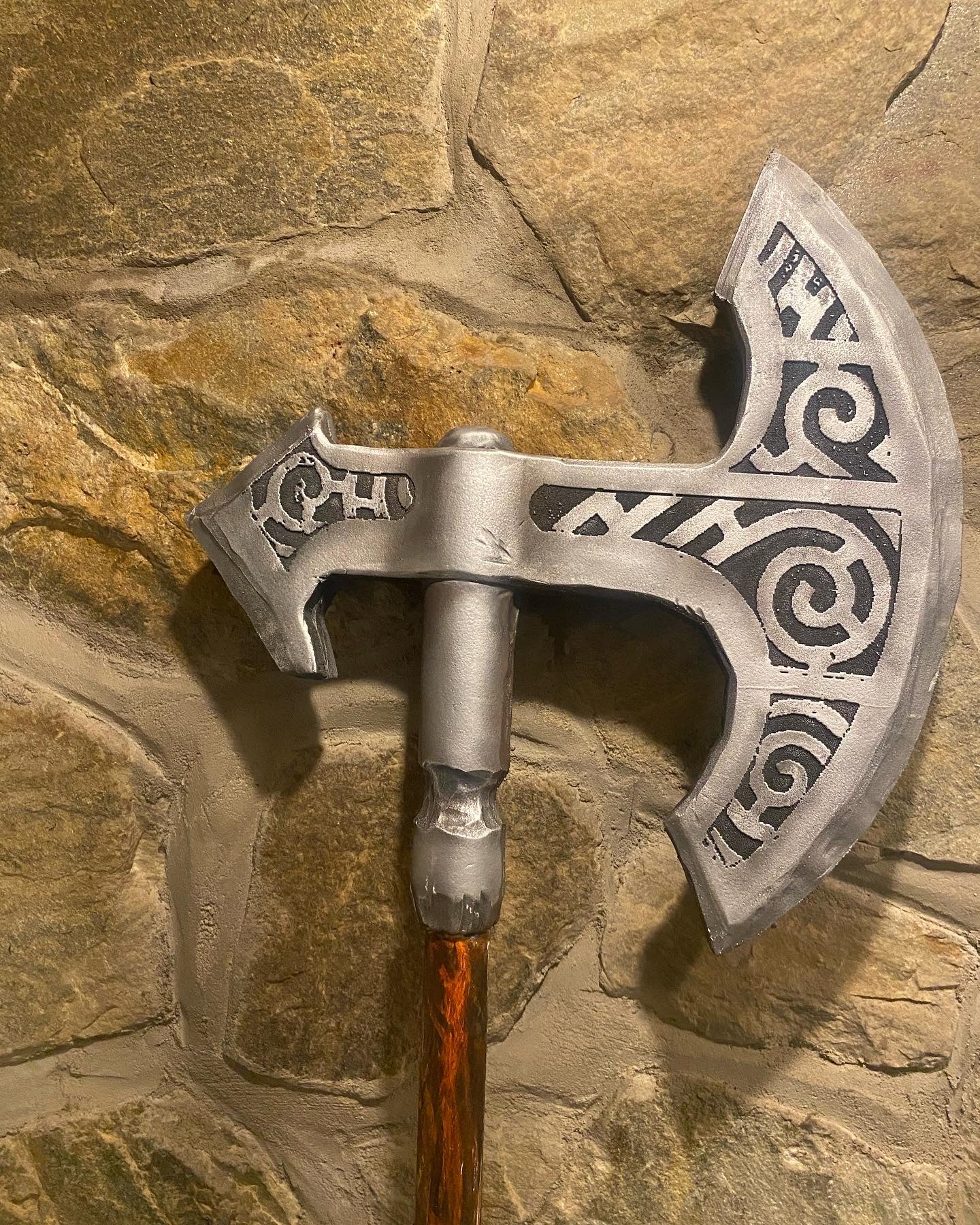 Skyrim Nordic Axe Foam cosplay and LARP prop Geek House Creations